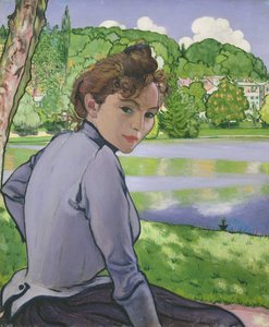 湖のそばの女性、1889